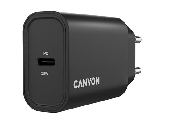 Canyon OnCharge 30CL, univerzálna cestovná nabíjačka do steny 1x USB-C, 30W PD, čierna5 