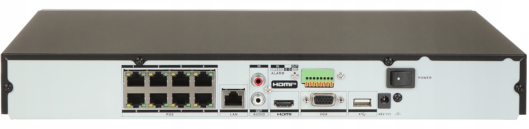 Hikvision DS-7608NXI-K2/8P(D), 8 kanálové NVR s PoE 2 