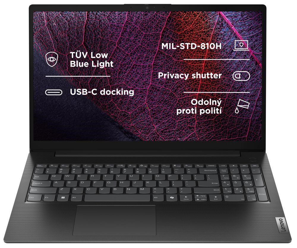 Lenovo V15 G5 IRL, i5-210H, 15.6˝ 1920 x 1080 FHD, UMA, 16GB, SSD 512GB, FDOS, matný, 2y CI3 
