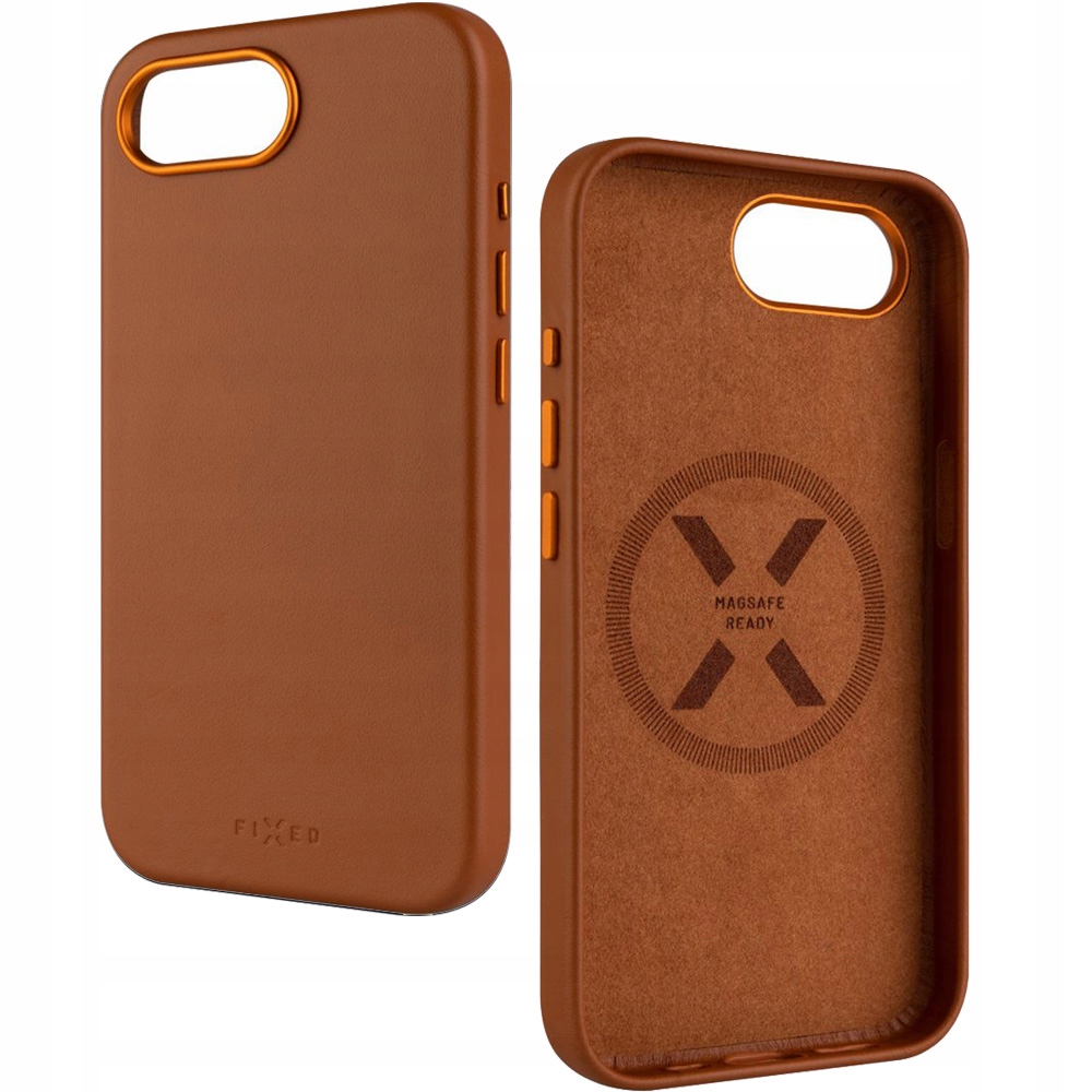 FIXED MagLeather kožený kryt iPhone 16e, hnedý3 