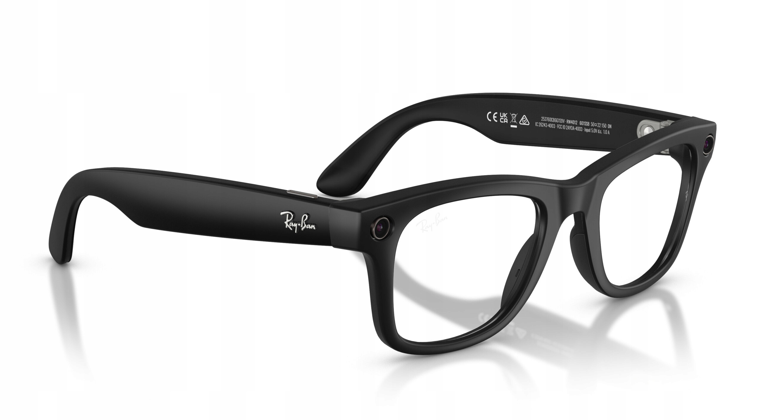 Meta Ray-Ban Gen2 Wayfarer, Matte Black, Clear2 