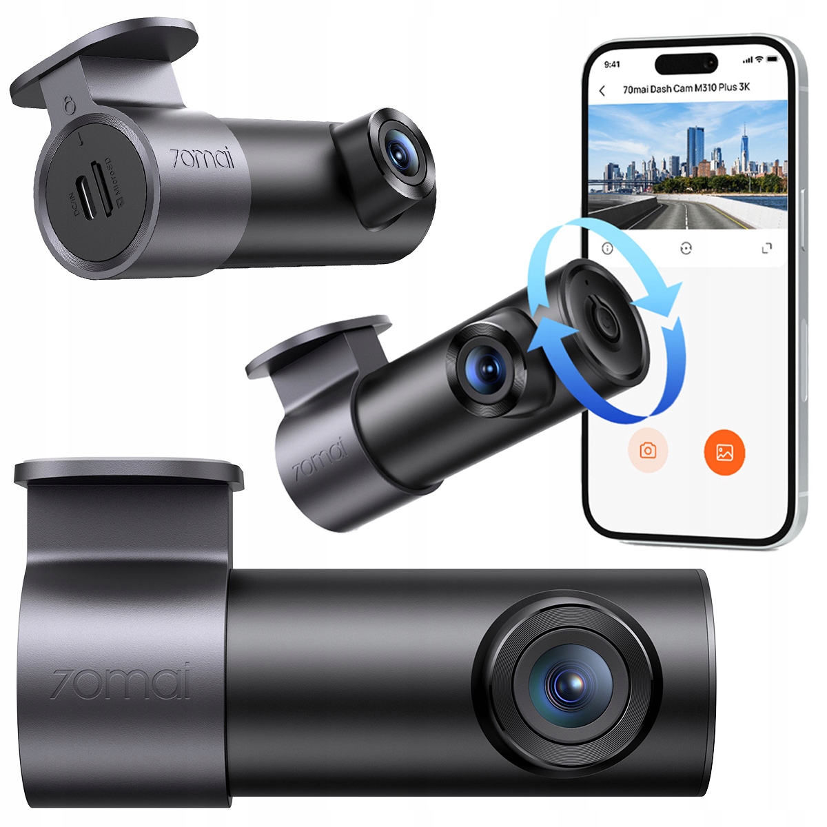 70MAI DASH CAM M310 Plus 3K - kamera pre záznam jázd0 