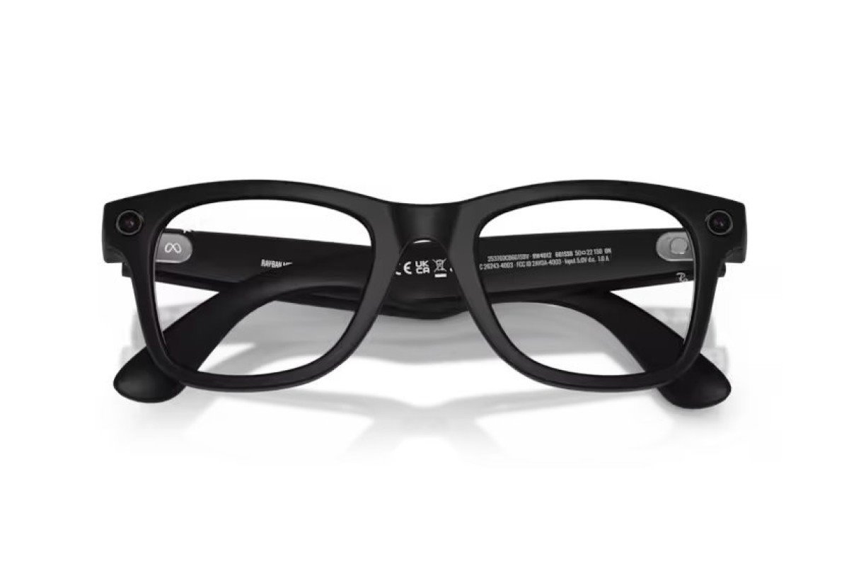 Meta Ray-Ban Gen2 Wayfarer, Matte Black, Clear (Large)1 