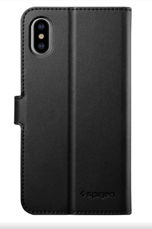 Puzdro iPhone X/XS Spigen Wallet Black1 