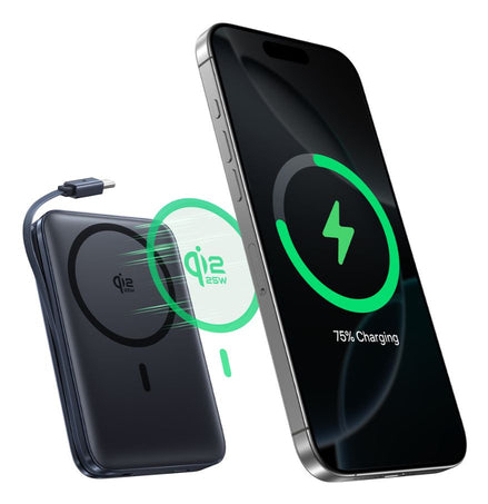 Baseus PicoGo AM61 Qi2.2 45W Magnetická Powerbanka 10000mAh Cosmic Black5 