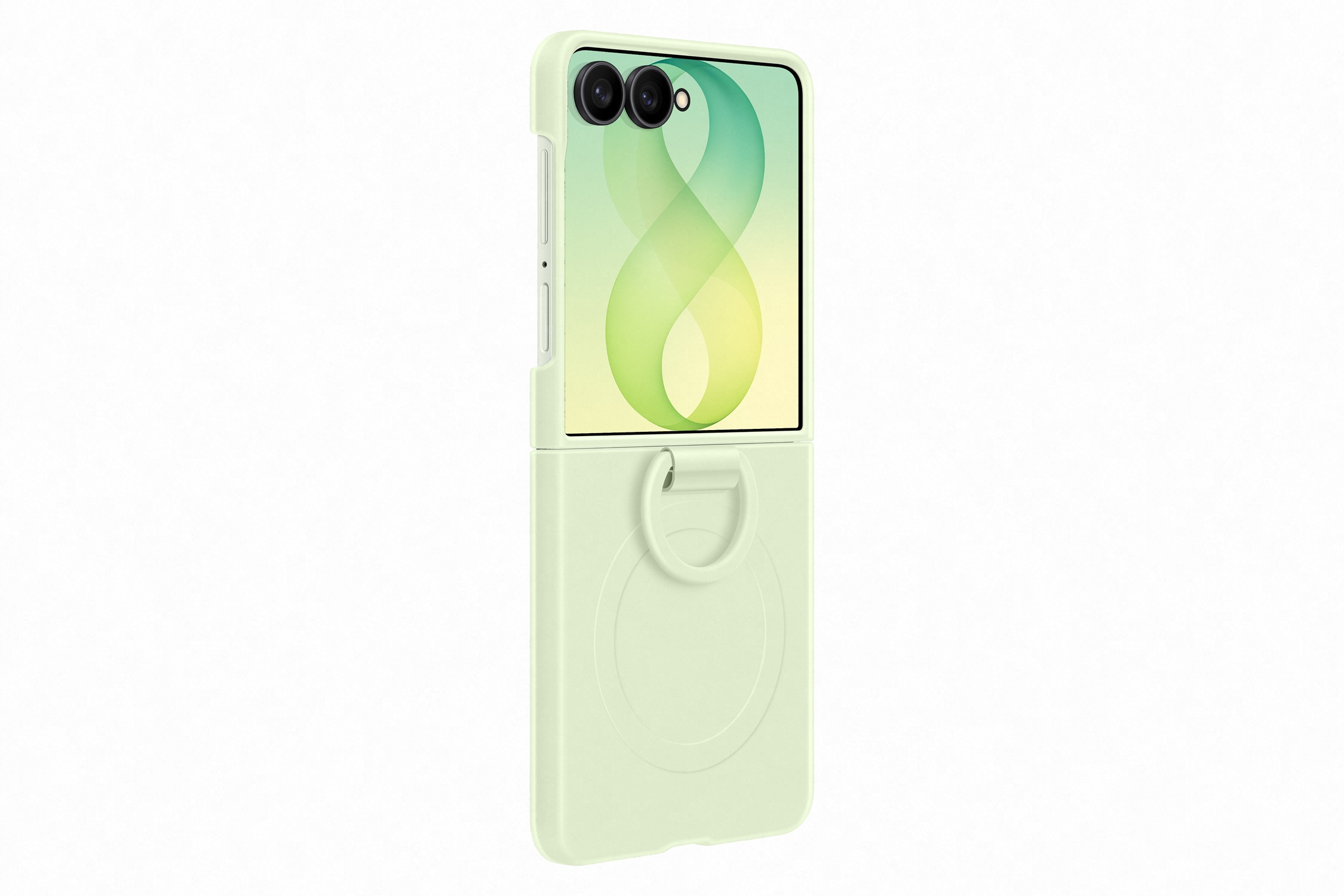 Samsung Silikónový magnetický kryt s držiakom na prst pre Galaxy Z Flip8, Mint0 