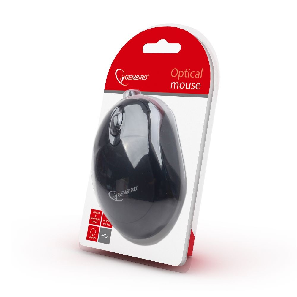 Myš GEMBIRD MUS-U-01,  drôtová,  optická,  vertikálna,  1200-3200 dpi,  USB,  čierna3 