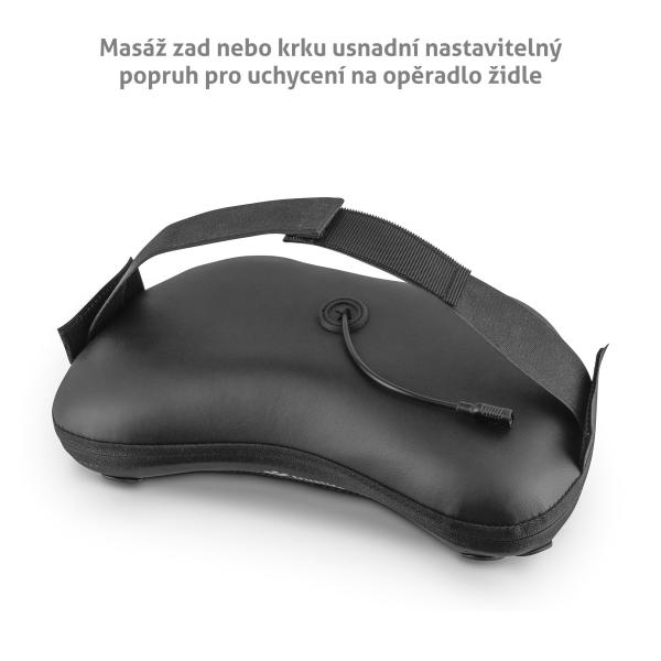 TrueLife RelaxBack B3 Charge - masážní polštář s dobíjecí baterií 