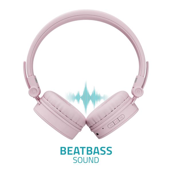 LAMAX Beat Blaze2 náhlavní sluchátka,  USB-C - růžová 