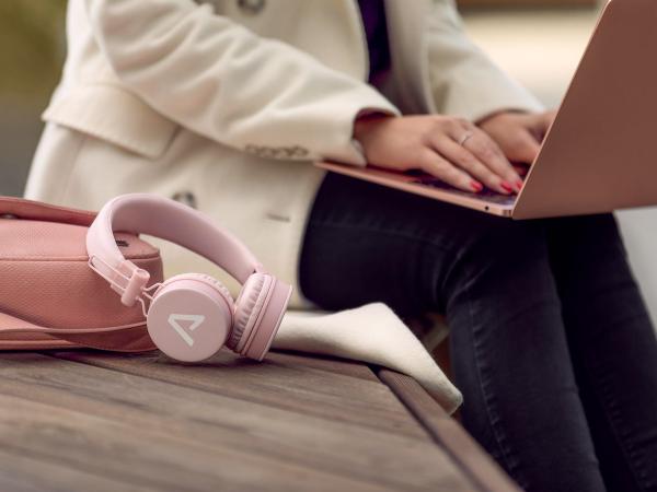 LAMAX Beat Blaze2 náhlavní sluchátka,  USB-C - růžová 