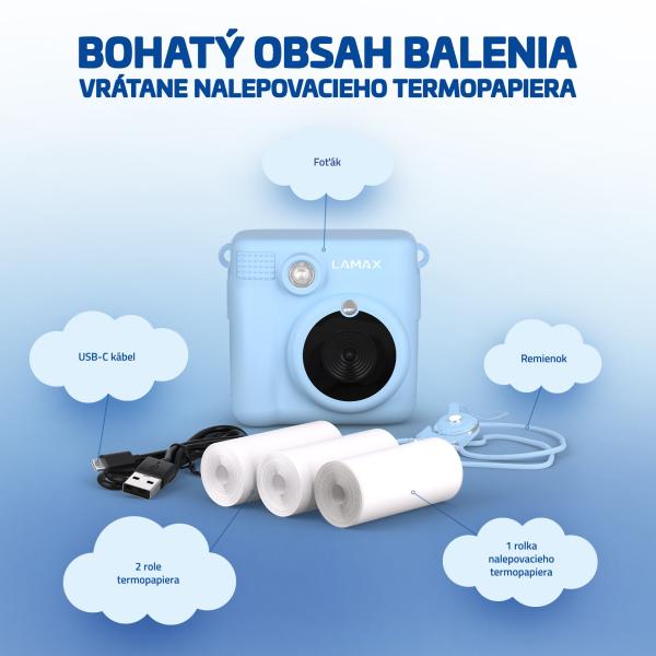 LAMAX InstaKid1 Blue - BAZAR - poskozen obal 