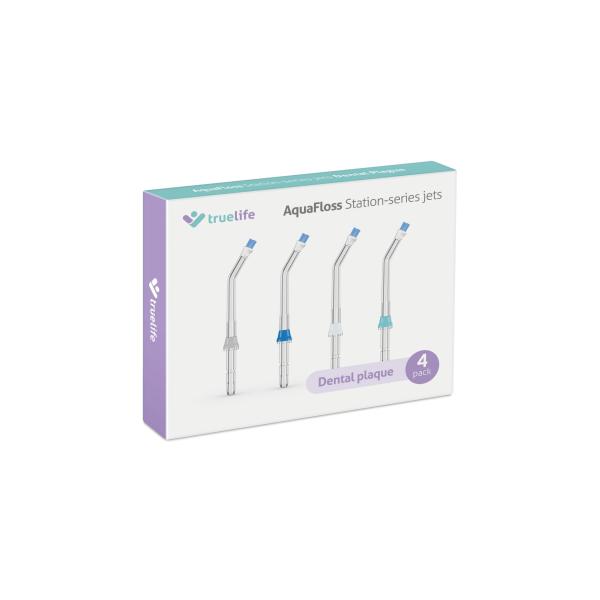 TrueLife AquaFloss Station-series jets Dental Plaque 4 pack 