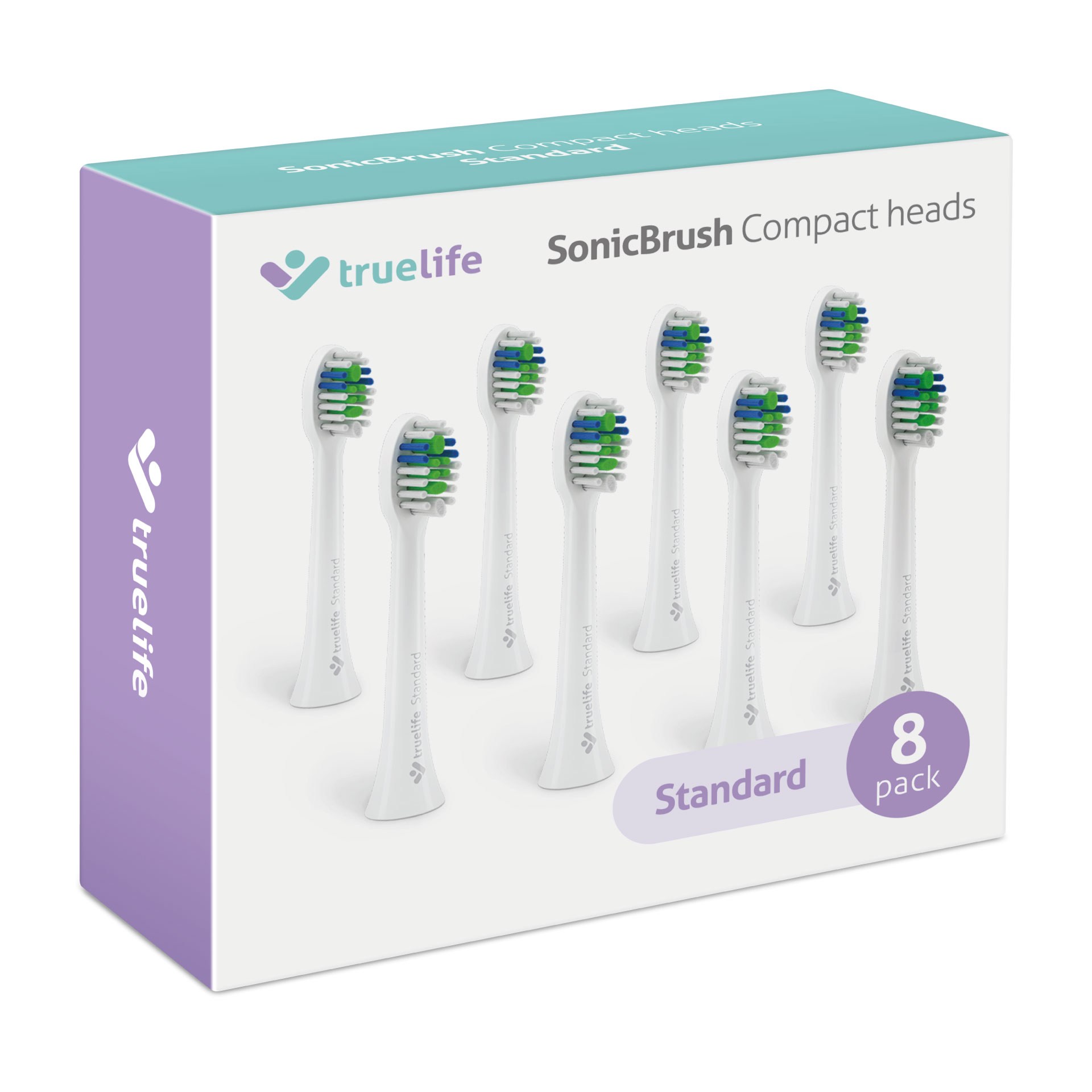 TrueLife SonicBrush Compact Heads White Standard 8 Pack1 