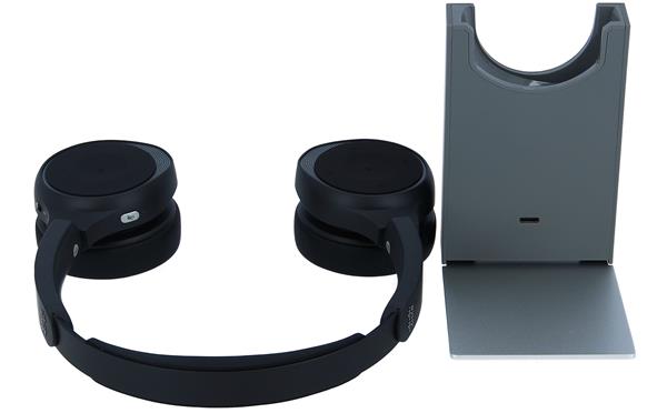 730 Wireless Dual On-ear Headset+Stand USB-A Bundle-Platinum 