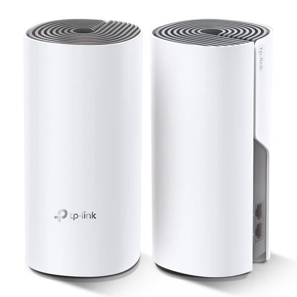 TP-LINK Deco E4(2-Pack) AC1200 Whole-Home Mesh Wi-Fi System, Qualcomm CPU, 867Mbps at 5GHz+300Mbps at 2.4GHz, 2 10/100Mb 