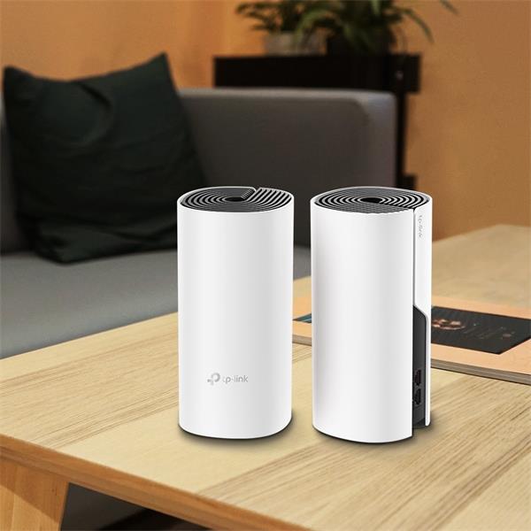TP-LINK Deco M4(2-Pack) AC1200 Whole-Home Mesh Wi-Fi System, Qualcomm CPU, 867Mbps at 5GHz+300Mbps at 2.4GHz 