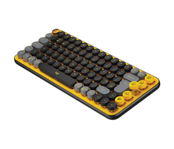 Logitech POP Keys - bezdrôtová mechanická klávesnica s Emoji - žlto čierna - US 