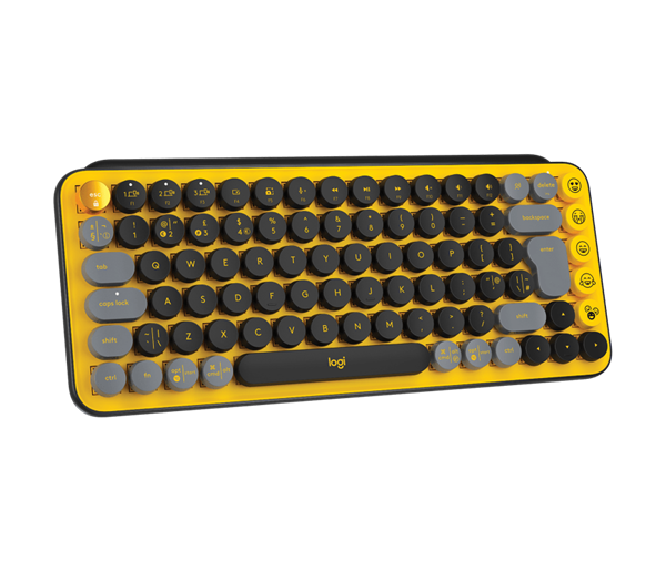 Logitech POP Keys - bezdrôtová mechanická klávesnica s Emoji - žlto čierna - US 