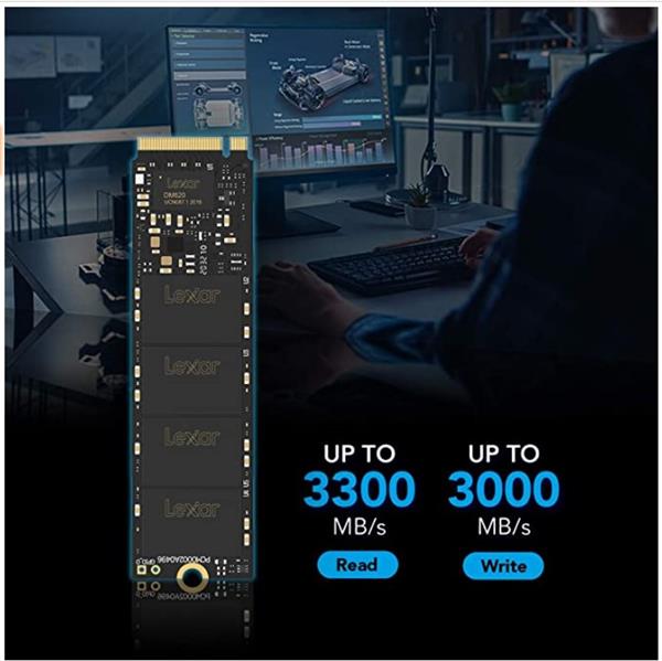 Lexar® 512GB NM620 PCIe Gen3x4 M.2 up to 3300 MB/s read and 2400 MB/s write 