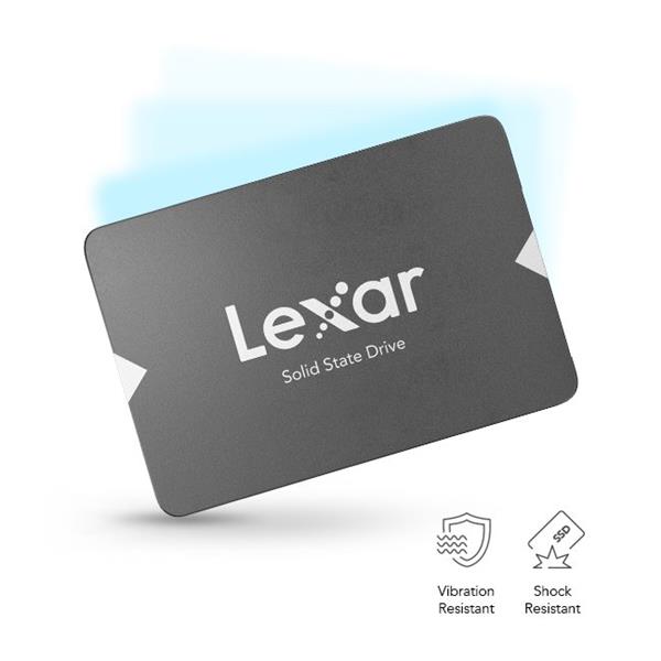 Lexar® 256GB NS100 2.5” SATA (6Gb/s) up to 520MB/s Read and 440 MB/s write 