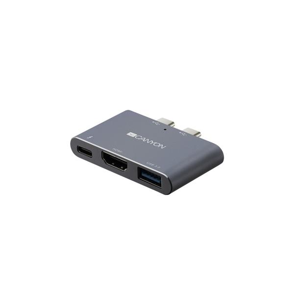 Canyon DS-1, Thunderbolt 3 Docking Station, 3 porty, 1xThunderbolt 3+1xUSB3.0+1xHDM 