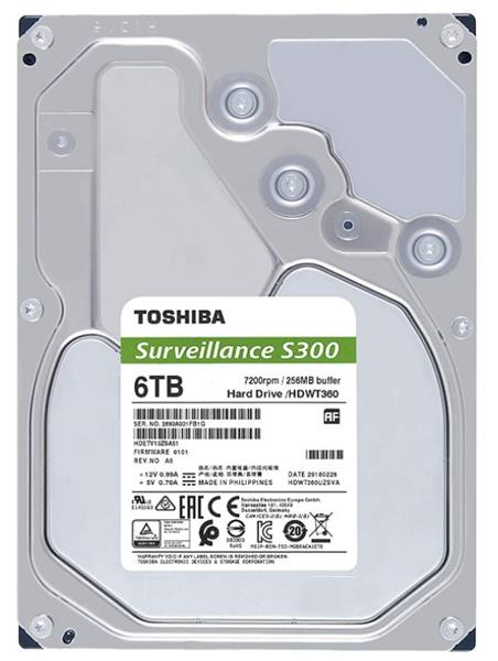 HDD TOSHIBA Surveillance S300 PRO 3.5", 6TB, 256MB, SATA 6.0 Gbps, 7200rpm 