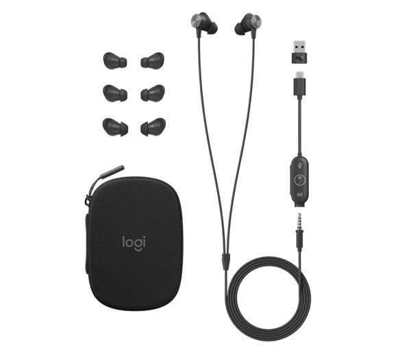 Logitech® Zone Wired Earbuds - GRAPHITE 
