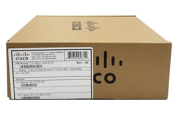 Cisco Unified Wireless IP Phone 8821, World Mode Bundle 