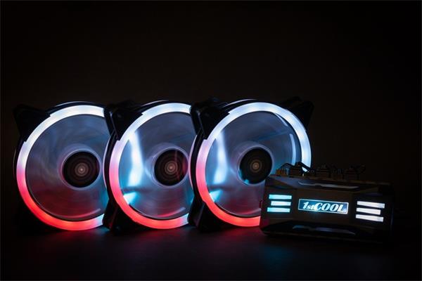 1stCOOL KIT AURA EVO 2 ARGB, 3x Dual Ring 120mm ventilátor + ARGB radič + diaľkový ovládač 