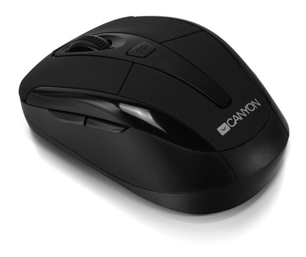 Canyon MSO-W6, Wireless optická myš USB, kompaktná, vhodná k notebookom, 1.600dpi, 6 tlač., čierna 