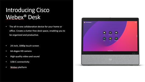 Cisco Webex Desk - NO RADIO 