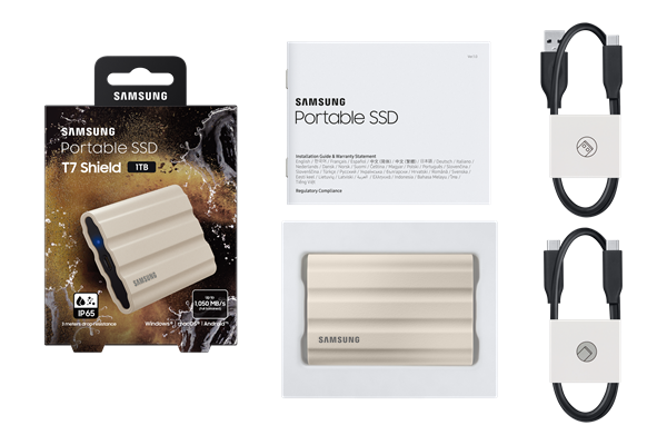 Samsung externý SSD T7 Shield 1 TB béžový 