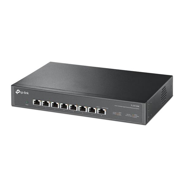 TP-LINK "8-Port 10G Multi-Gigabit SwitchPORT: 8× 10G RJ45 PortsSPEC: 1U 13-inch Rack-mountable Steel CaseFEATURE: Plu 
