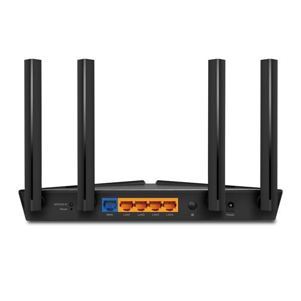 TP-LINK "AX3000 Dual-Band Wi-Fi 6 RouterSPEED: 574 Mbps at 2.4 GHz + 2402 Mbps at 5 GHz SPEC: 4× Antennas, 1× Gigabit  