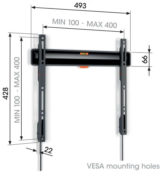 Vogels COMFORT TVM3403 Fixný TV držiak M pre TV 32-77" 