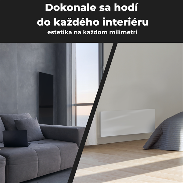 AENO AGH1S Premium Eco Smart Ohrievač, Biely, WI-FI, max 700W, Infra 
