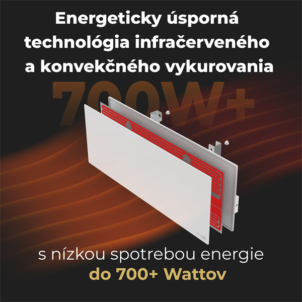 AENO AGH1S Premium Eco Smart Ohrievač, Biely, WI-FI, max 700W, Infra 