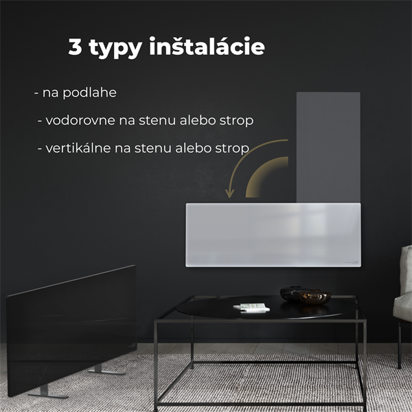 AENO AGH1S Premium Eco Smart Ohrievač, Biely, WI-FI, max 700W, Infra 