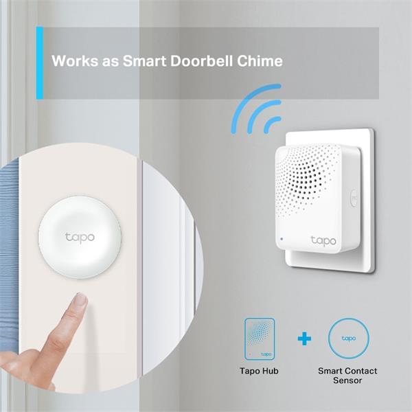 TP-LINK "Smart IoT Hub with ChimeSPEC: 2.4 GHz Wi-Fi Networking, 868 MHz for Devices, 100-240 V~, 50/60 Hz, Plug-inFEA 