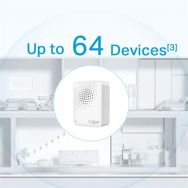 TP-LINK "Smart IoT Hub with ChimeSPEC: 2.4 GHz Wi-Fi Networking, 868 MHz for Devices, 100-240 V~, 50/60 Hz, Plug-inFEA 