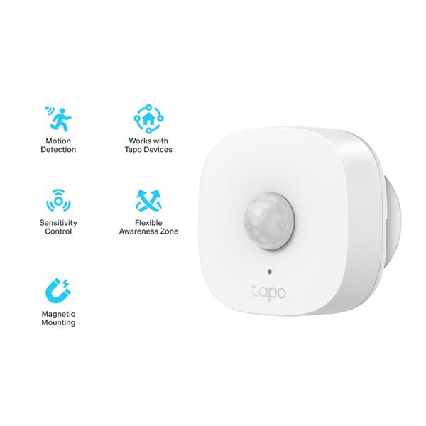 TP-LINK "Smart Motion SensorSPEC: 868 MHz, battery powered(1*CR2450), 120° / 5m detection rangeFeature: Tapo smart app 