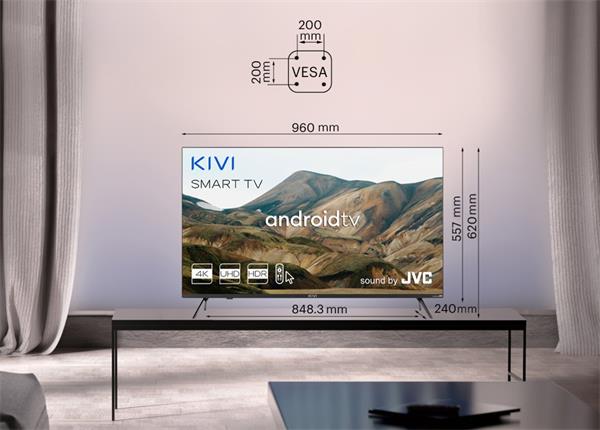 DEMO_KIVI TV 43U740LB, 43"(109 cm), 4K UHD LED TV, Google Android TV 9, HDR10, DVB-T2, DVB-C, WI-FI, Google Voice Search 