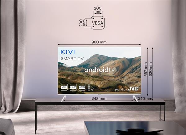 DEMO_KIVI TV 43U790LW, 43" (109 cm), 4K UHD LED TV, Google Android TV 9,HDR10, DVB-T2, DVB-C, WI-FI, Google Voice Search 