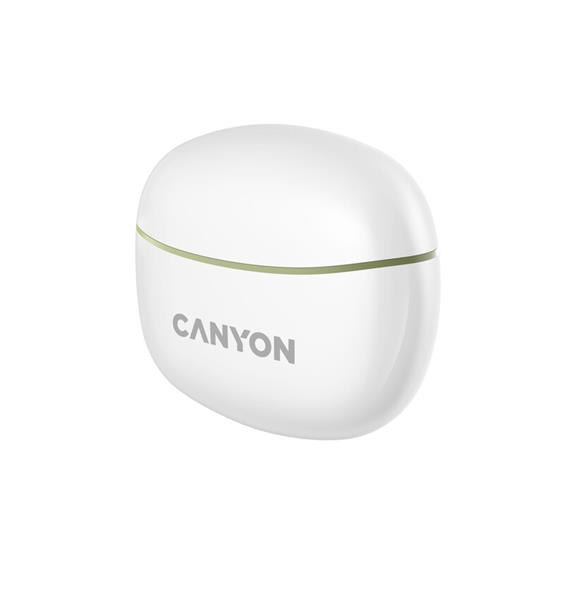 Canyon TWS-5, True Wireless Bluetooth slúchadlá do uší, USB-C nabíjanie, nabíjacia stanica v kazete, zelené 