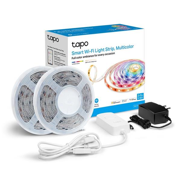 TP-LINK "Smart Light Strip, MulticolorSPEC: 2.4 GHz Wi-Fi, 802.11b/g/n, two 16.4 ft/5m RGBW+IC LED light strips, 2000lm 