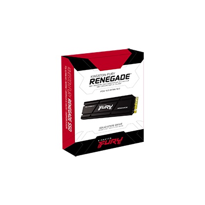 Kingston 500GB FURY RENEGADE PCle 4.0NVMe  M.2 2280 (w7300MB/s, r3900MB/s ), Heatsink 