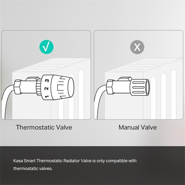 TP-LINK "Kasa Smart Thermostatic Radiator ValveSPEC: 1 x Thermostat, 868 MHz, battery powered(2*AA), 5-30? temperature  