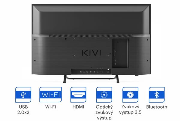 KIVI TV 32F750NB, 32" (81cm), FHD, Google Android TV, Čierny, 1920x1080, 60 Hz, Sound by JVC, 2x8W, 33 kWh 1000h , BT5, HDMI 