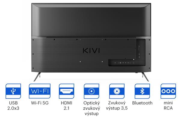 KIVI TV 50U740NB, 50" (127 cm), UHD, Google Android TV, Black, 3840x2160, 60 Hz, , 2x10W, 70 kWh 1000h , BT5, HDMI 4 