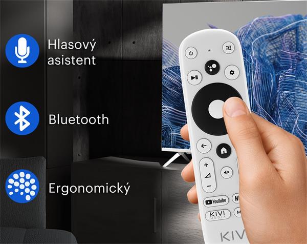KIVI TV 32F750NB, 32" (81cm),FHD, Google Android TV,Čierny,1920x1080,60 Hz, Sound by JVC, 2x8W, 33 kWh/1000h , BT5, HDMI 